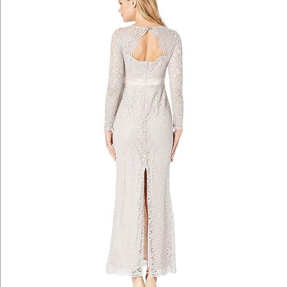 NWT Adrianna Papell Lace Long Sleeve Evening Gown - Picture 2 of 9